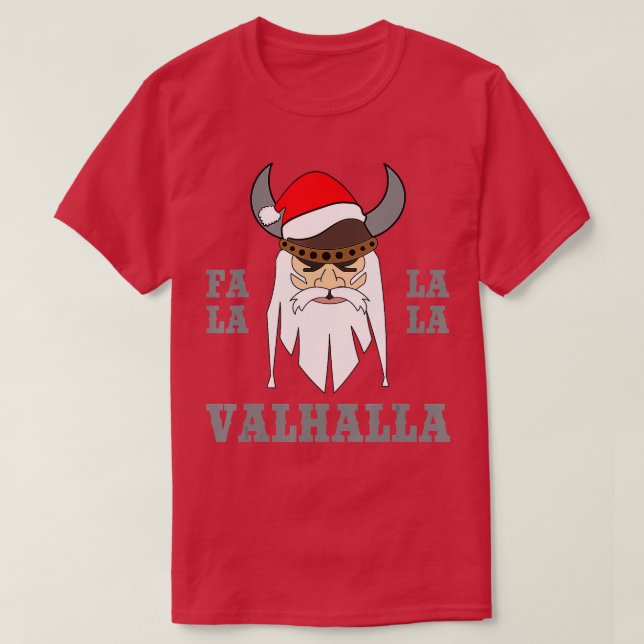 Fala Lala Valhalla jul Santa Viking Nordic M T Shirt (Design framsida)