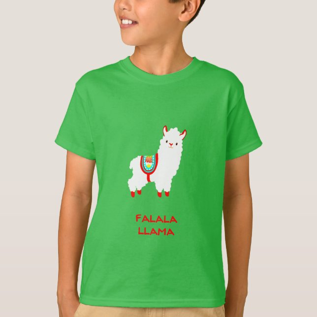 FaLa Llama Anpassningsbar Färg T-Shirt (Framsida)