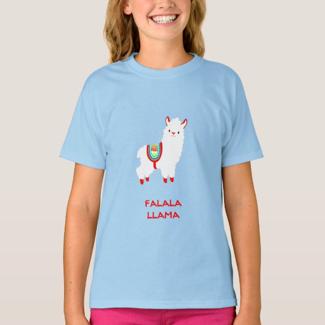 FaLa Llama Wooly Alpaca T Shirt (Framsida)