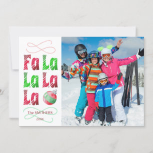 FaLa Watercolor, redigerbar Hälsning på baksidan Julkort