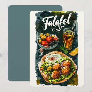 Falafel Hummus Feast: Organiskt hälsosamt ح م ص ف Inbjudningar