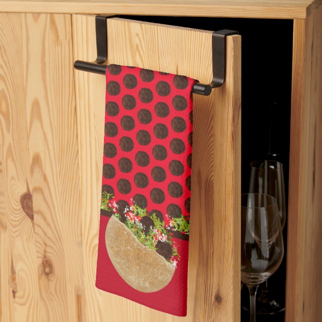 Falafel Sandwiches Kökshandduk (Thirds Fold)