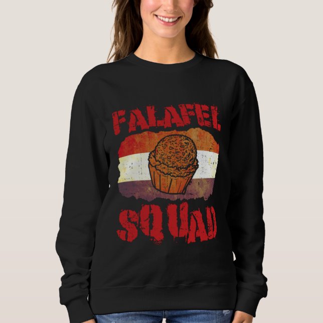 Falafel Squad Levantine Food Chef Hummus T Shirt (Framsida)