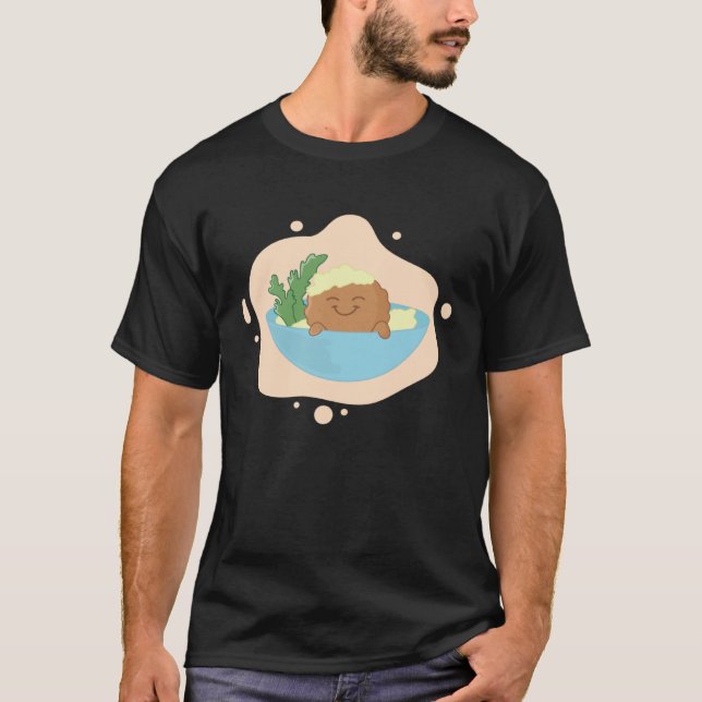 Falafel Swimming in Hummus Bowl Levantine Food T Shirt (Framsida)