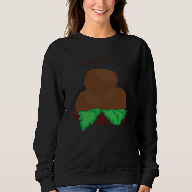 Falafelicious  Saying Hummus Levantine Falafel T Shirt (Framsida)