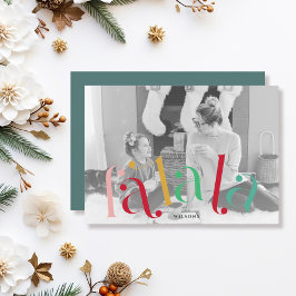 Falala Färgglad Typsnitt 2 Foto Jul Julkort