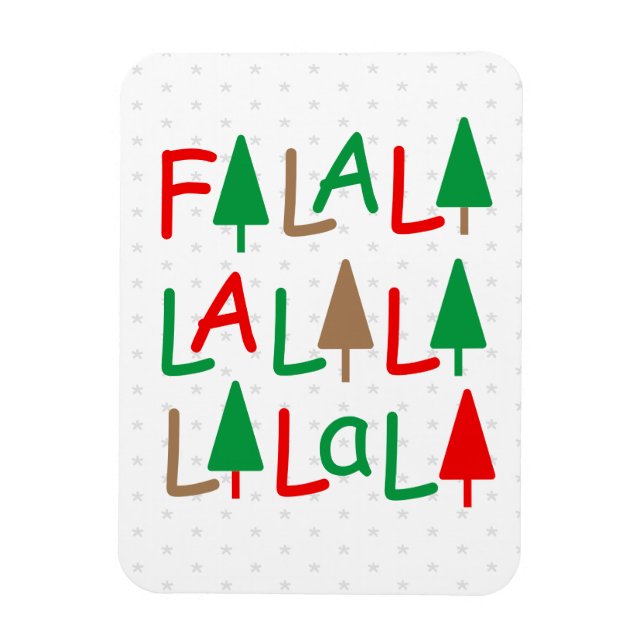 FaLaLa... Julgranar Cheerful Photo Magnet (Vertikal)