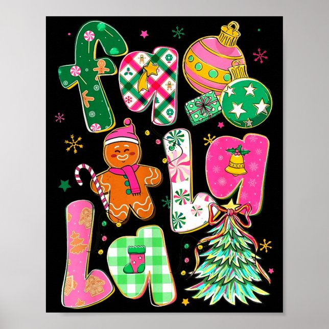 Falala Sublimation Gingerbread Preppy Christmas Co Poster (Framsidan)