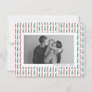 Falalala Glädje Jul Familjefoto Julkort
