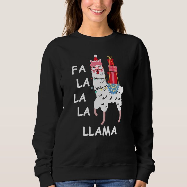 Falalala Llama Llama Julmatchning T Shirt (Framsida)