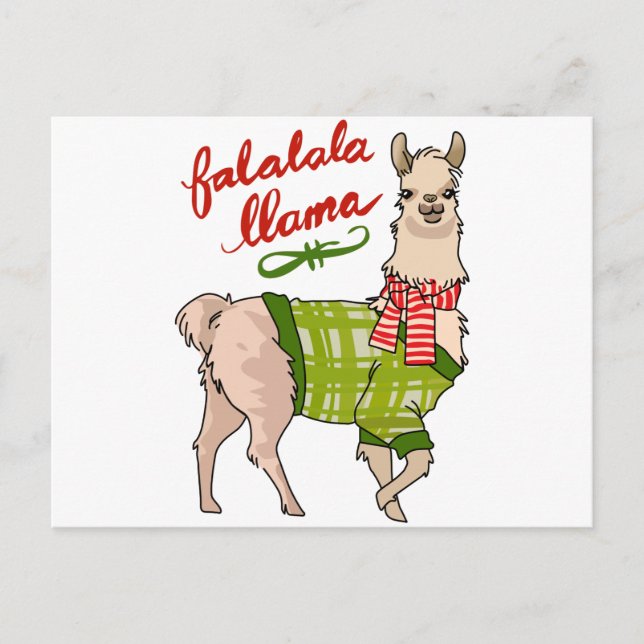 Falalala Llama Vykort (Framsida)