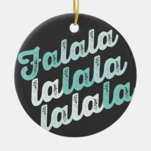 Falalala Mint Ombre Bold Script Photo Jul Julgransprydnad Keramik