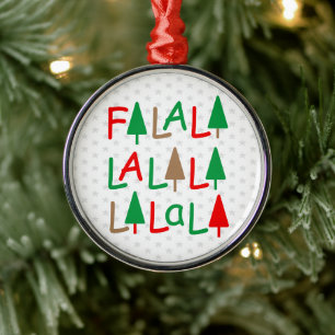 Falalala.. Red Grönt Brown jul Ornament