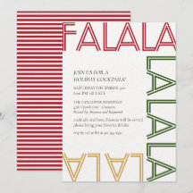 FALALALA Red Rand Modern Helgdag Cocktails Party