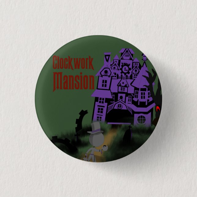Falcn halloween 2020 The Clockwork mansion Pin Knapp (Framsida)