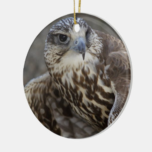 Falco cherrug julgransprydnad keramik