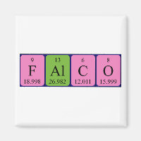 Falco Periodisk magnet bord namn