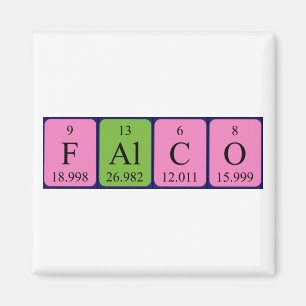 Falco Periodisk magnet bord namn