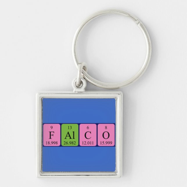Falco Periodisk nyckelring bord namn (Framsidan)