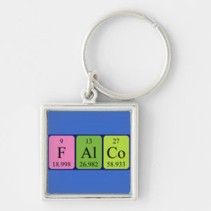 Falco Periodisk nyckelring bord namn
