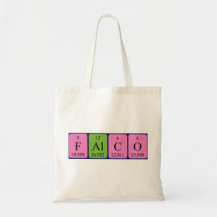 Falco Periodisk påse bord namn Tygkasse