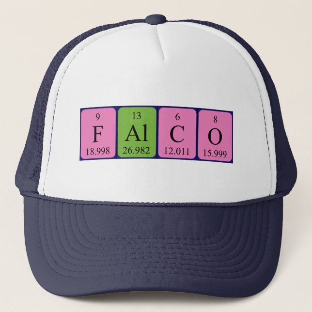 Falco Periodiska bord namn hat Keps (Framsida)