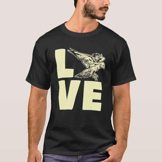 Falcon Älskare Falconry T Shirt (Framsida)