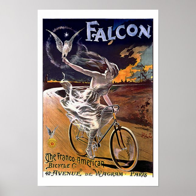 Falcon Bicycle-c1890 Poster (Framsidan)