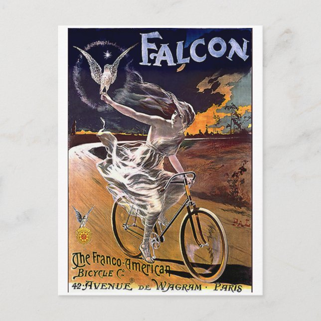 Falcon Bicycle-c1890 Vykort (Framsida)