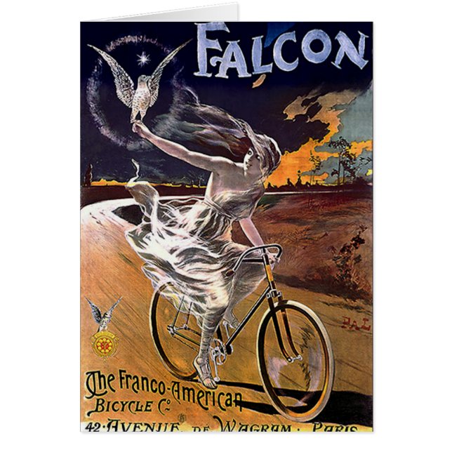 Falcon Bicycle Hälsningskort (Framsidan)