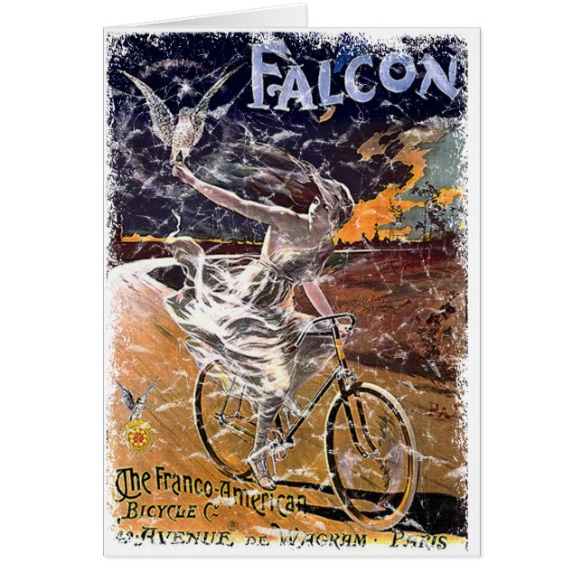 Falcon Bicycle - störd Hälsningskort (Framsidan)