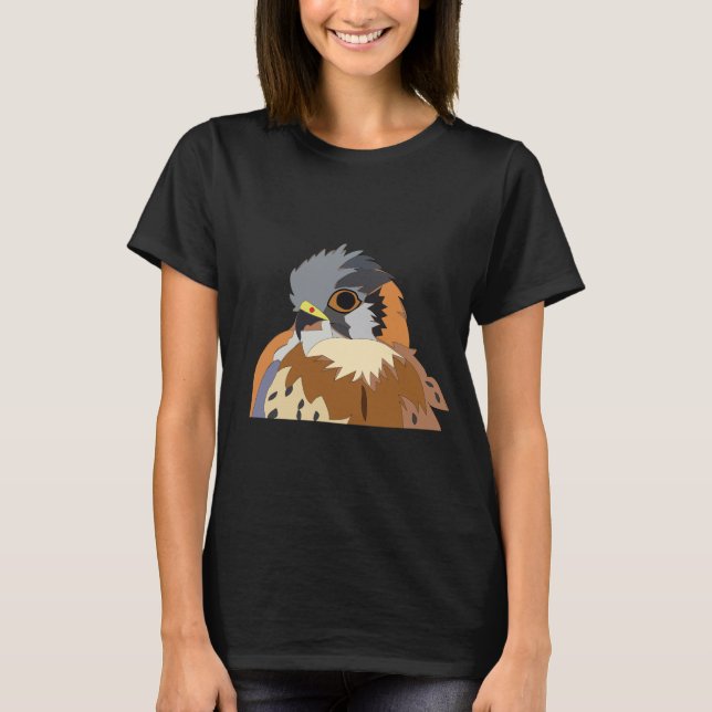 Falcon Bird Illustration T Shirt (Framsida)