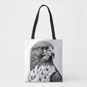 Falcon Bird Vild Natature Animal Illustration Art Tygkasse