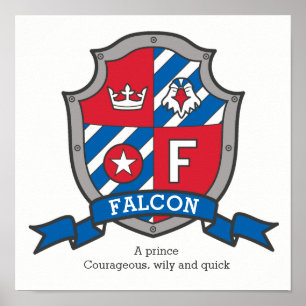 Falcon boys F namn betyder att örtsköld poster