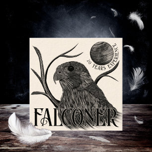 Falcon Full Moon Falconry Services Fyrkantigt Visitkort
