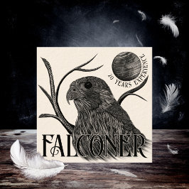 Falcon Full Moon Falconry Services Fyrkantigt Visitkort