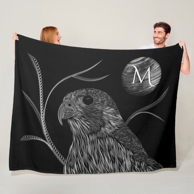 Falcon Full Moon Monogram Black Fleecefilt (På plats)