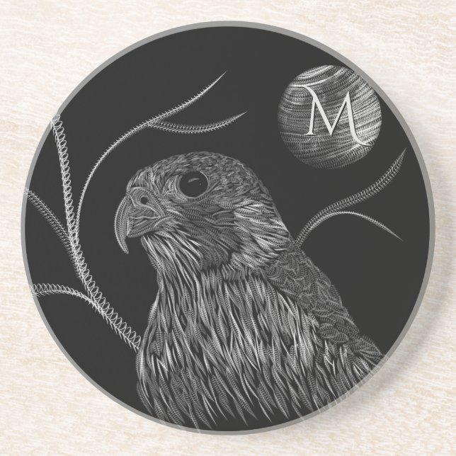 Falcon Full Moon Monogram Black Underlägg (Framsidan)