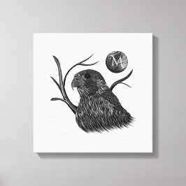 Falcon Full Moon Monogram Canvastryck