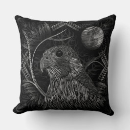 Falcon Full Moon Mönster Dekorativ kudde
