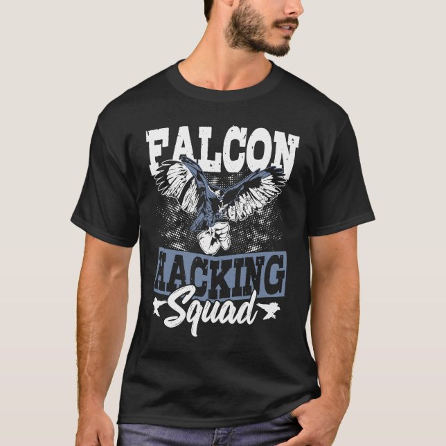 Falcon Hacking Squad  Falconist T Shirt (Framsida)