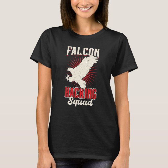 Falcon Hacking Squad Falconry T Shirt (Framsida)