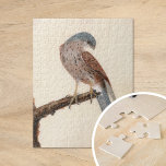 Falcon Hen Kestrel | William Lewin Pussel<br><div class="desc">Falcon; Hen Kestrel (före 1790) | William Lewin's Falcon; Hen Kestrel är en slående och detaljerad målning som visar att en hönskestrel på ett beundransvärt sätt gick över på gren mot en minimalistisk bakgrund av neutralten. Bilderna fångar fågelns eleganta form, vassa näbba och invecklad vadd med exceptionell precision. Den enkelhet...</div>