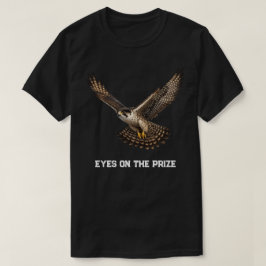 Falcon in Flight Realistic T-Shirt Design (black)