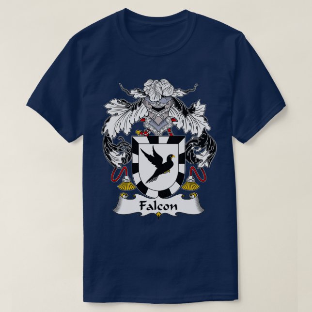 Falcon Jackar Arm Family Crest T Shirt (Design framsida)