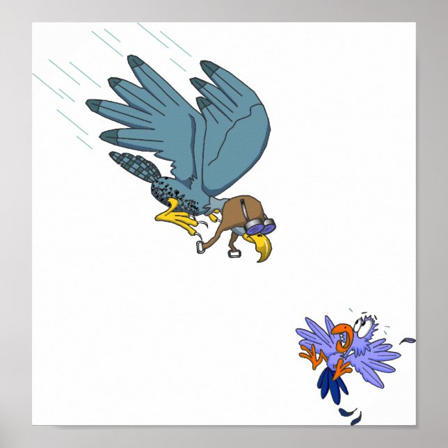 Falcon med glasögon poster (Framsidan)