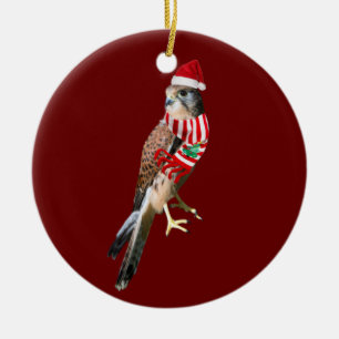 Falcon med Hat Scaft jul Julgransprydnad Keramik