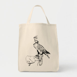 Falcon on Glove Tote Tygkasse