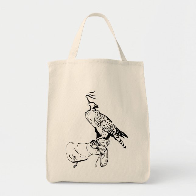 Falcon on Glove Tote Tygkasse (Framsidan)