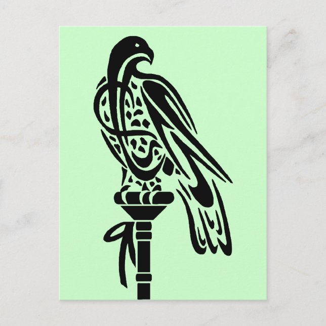 Falcon på Block Perch Vykort (Framsida)